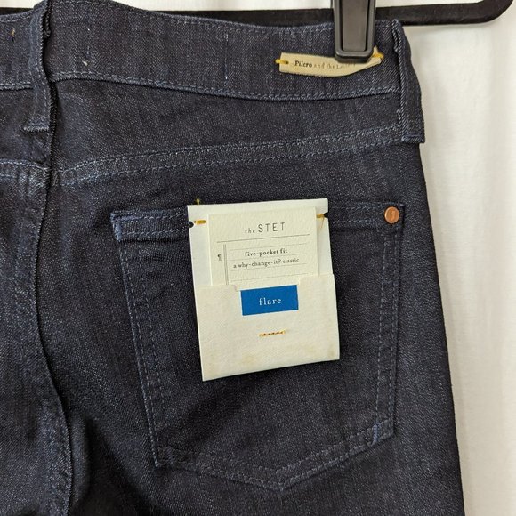 Anthropologie Pilcro and the Letterpress Dark Wash Flare Jeans Size 27 - Picture 10 of 13